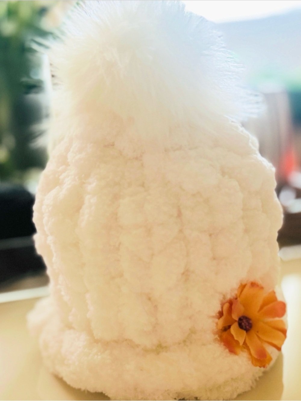 Soft Cream Pom-Pom Kids Beanie with whimsy Accent - Multiple Options Available